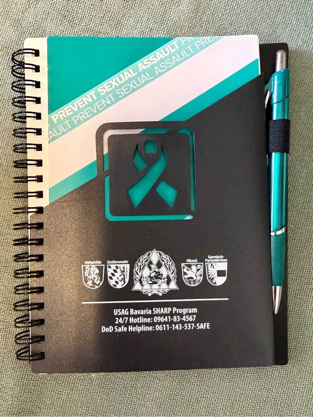 USAG Bavaria SHARP Awareness Notebook Gift Set – New